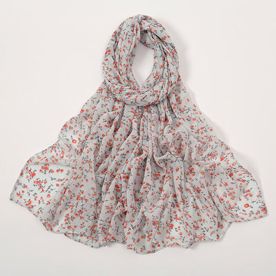 Pañuelo Ligero de Gasa Estampado Floral para Primavera y Verano - Image 22
