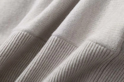 Suéter Polo Cuello V Manga Murciélago Lana Mezclada para Mujer - Image 14