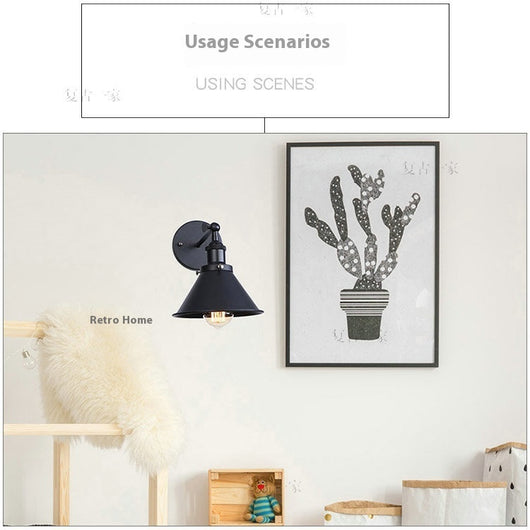 Lámpara de Pared Industrial en Hierro Forjado Negro Mate para Restaurantes y Cafés - Image 15