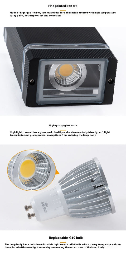 Lámpara de Pared Cuadrada LED Exterior Impermeable - Image 14