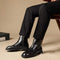 Botas Altas de Cuero para Hombre con Punta Cuadrada