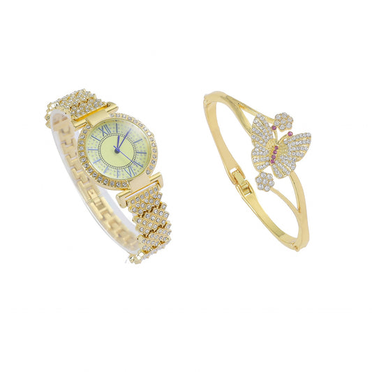 Reloj de Oro Lujo con Diamantes para Mujer - Elegancia Completa - Image 2