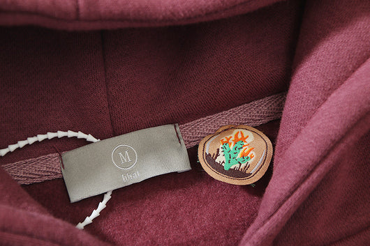 Sudadera con Cierre Estampado Calavera Burgundy - Diseño Letter Print - Image 17