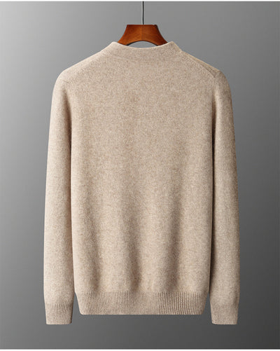 Suéter de Lana Pura con Cuello Alto Vintage para Hombre - Image 14