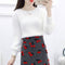 Falda Corta Estilo Occidental Lana Premium con Fragancia Delicada - Conjunto de Dos Piezas