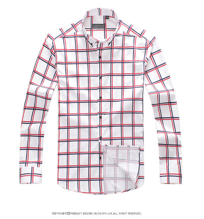 Camisa Casual de Manga Larga Cuadros Slim Fit Sin Planchado - Image 12
