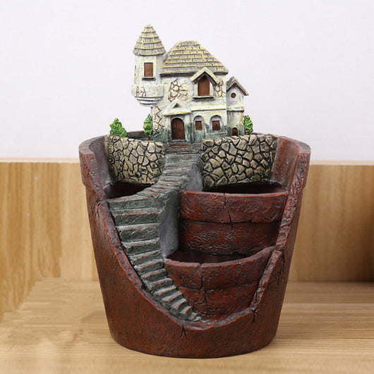 Maceta Decorativa con Suculentas - Miniatura de Jardín y Bonsái - Image 5