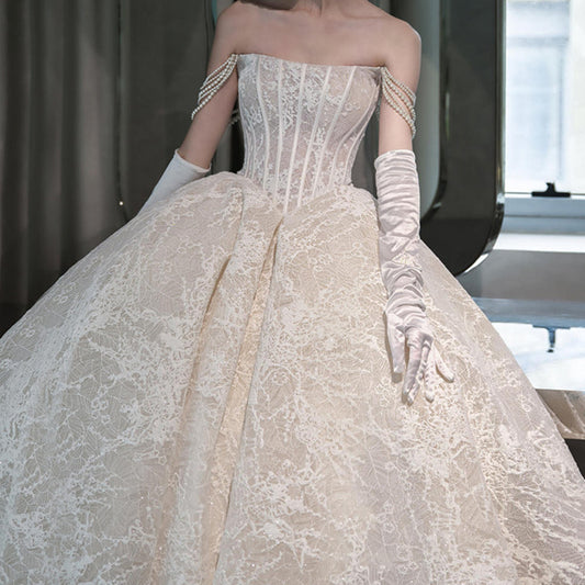 Vestido de Novia Bandeau Master Elegante Francés