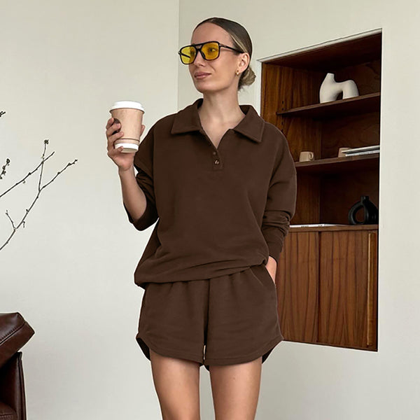 Conjunto Deportivo Polo y Shorts para Otoño e Invierno