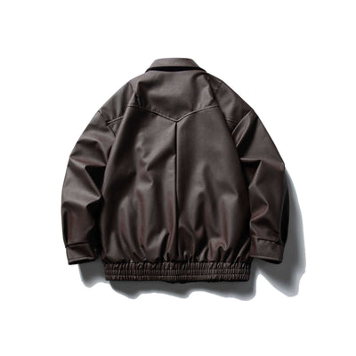 Chaqueta de Cuero para Motociclista - Estilo Clásico Masculino - Image 10