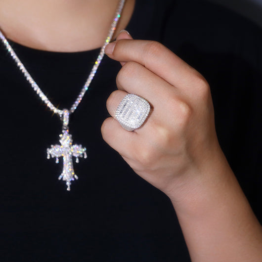 Anillo de Plata S925 con Moissanita Premium - Joyería de Lujo Moderno - Image 7