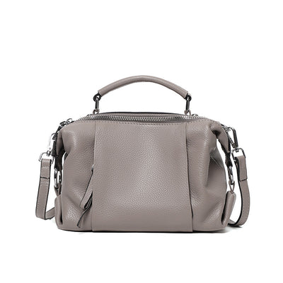Bolso Mensajero de Cuero Genuino con Doble Compartimento para Mujer - Image 7