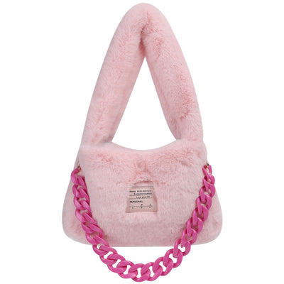 Bolsa Bandolera de Textura Suave en Acrílico con Cadena - Image 5