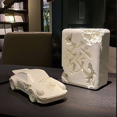 Escultura Decorativa Wabi-Sabi - Arte de Corrosión para Sala de Estar