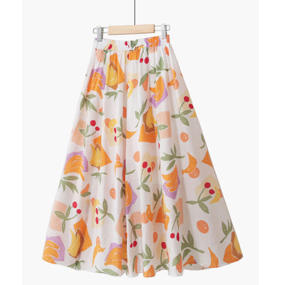 Falda Playera A-línea Midi con Flores Delicadas - Image 25