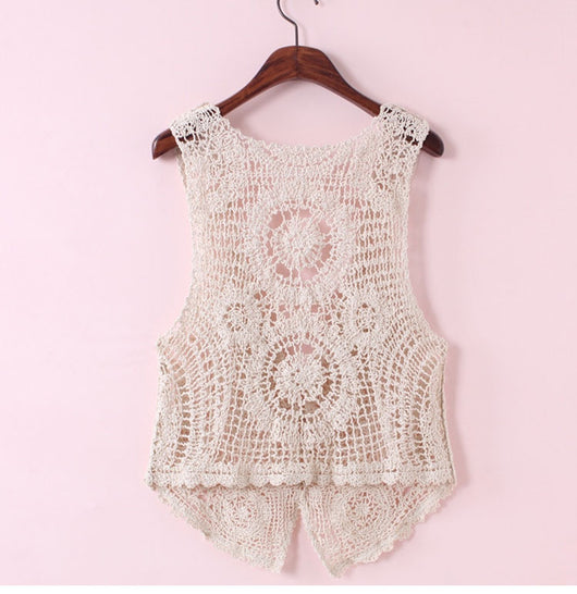 Chaleco de Encaje Calado para Mujer - Diseño Fresco y Elegante - Image 5