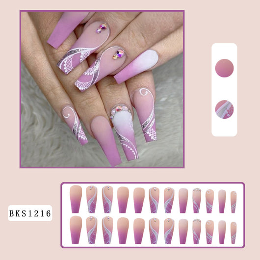 Uñas Postizas Largas Estilo Europeo y Americano - Image 2