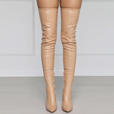Botas Altas Stiletto en Charol Negro - Tacón Aguja Elegante - Image 11