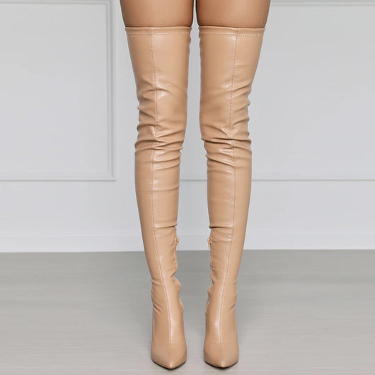 Botas Altas Stiletto en Charol Negro - Tacón Aguja Elegante - Image 11