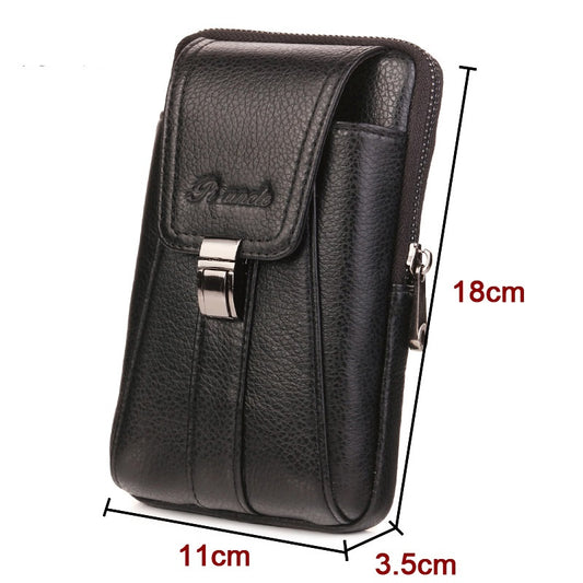 Riñonera Vertical de Cuero Retro - Bolsa Multifuncional para Teléfono y Documentos - Image 2