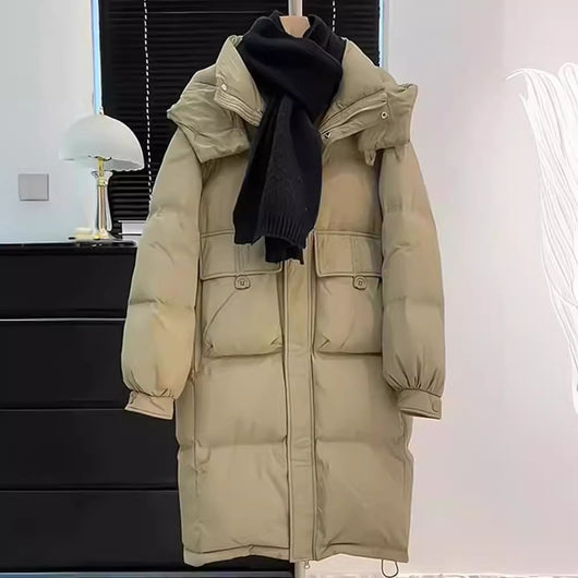Abrigo Acolchado de Plumón Largo para Mujer - Diseño Elegante y Cálido - Image 4
