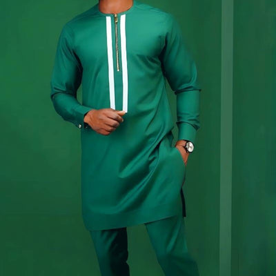 Traje Africano Elegante para Hombre - Conjunto Digital de 2 Piezas