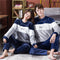 Pijama de Casal em Fleece Coral para Primavera, Outono e Inverno