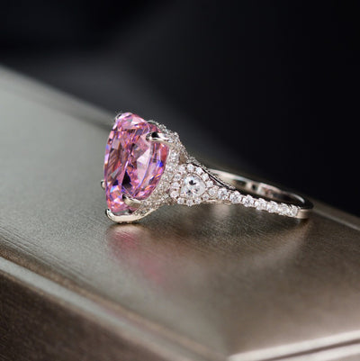 Anillo de Diamante Carbono Plata Clásico Elegante - Image 2