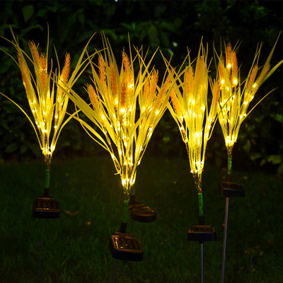 Lámpara Solar Decorativa para Jardín - Diseño de Espiga de Trigo