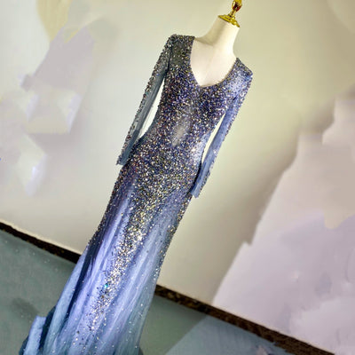 Vestido de Noche Elegante con Cola de Pez - Image 6