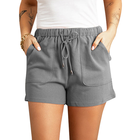 Pantalones Cortos Casuales de Cintura Alta con Cordón Ajustable - Image 15