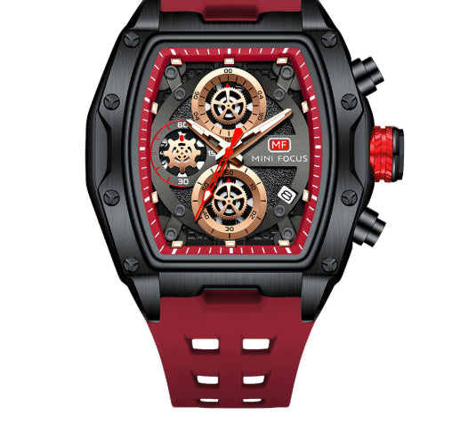 Reloj Cronógrafo Deportivo Estilo Pista para Hombre con Cristal Curvo y Diseño Esqueletizado - Image 6