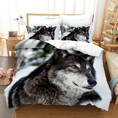 Juego de Cama Lobo Estampado Digital Tres Piezas - Image 13