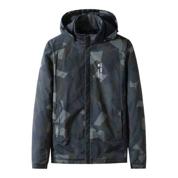Chaqueta Acolchada con Cuello Alto y Capucha - Algodón Premium Athleisure