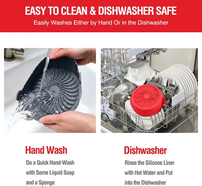 Small Air Fryer Silicone Liners for Cosori/Instant Pot/Chefman/Ninja/Dash/Bella/Gowise/Cosmo Air Fryer 2QT 2.1QT 2.3QT 2.5QT, 2 Pack Reusable Silicone Basket Pot Baking Tray Airfryer Accessories - Tekeno