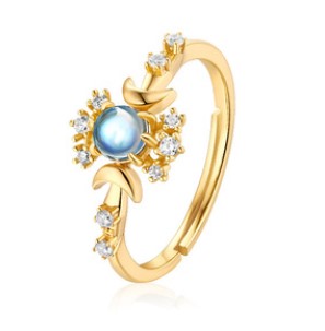 Anillo de Plata Esterlina Chapada en Oro de 9K - Image 4