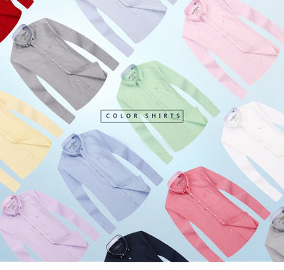 Camisa de Algodón Casual sin Arrugas - Colores Sólidos - Image 11