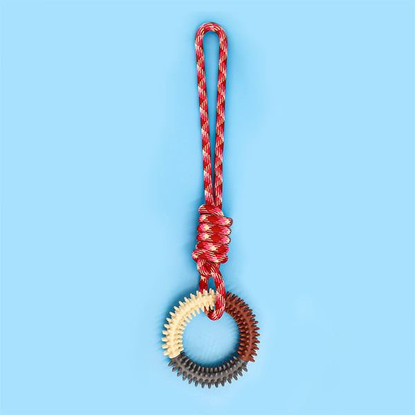Juguete Mordedor Resistente para Perros con Cuerda Trenzada de Colores Vibrantes - Image 3