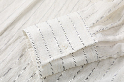 Blusa Elegante a Rayas con Bolsillos de Parche para Mujer - Colección Otoño - Image 10