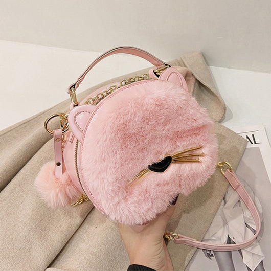 Bolso Mensajero Princesa Infantil de Peluche Suave Mediano para Niñas - Image 6