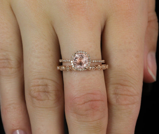 Anillo de Oro Rosado 18k Diseño Europeo y Americano - Image 5