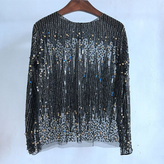 Blusa Elegante con Lentejuelas para Mujer - Image 3