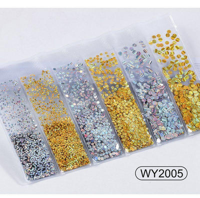 Parches de Uñas con Brillos, Lentejuelas y Diamantes Láser - Diseño Corazón - Image 12