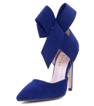 Zapatos de Tacón Alto Puntiagudo Hueco en Gamuza - Mariposa Oversized Tallas 35-41 - Image 3