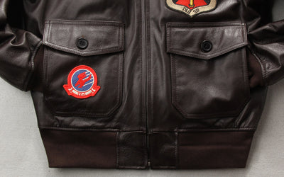 Chaqueta de Cuero para Motociclista con Bordados Artesanales - Image 3