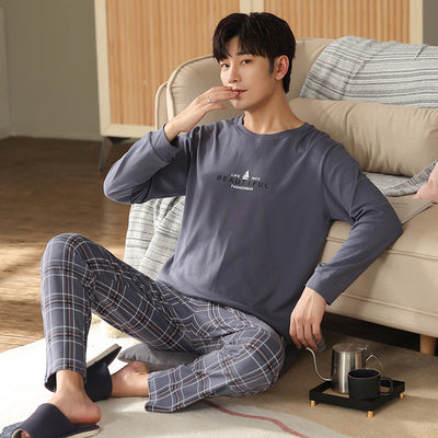 Pijama Casual Talla Grande Hombre Primavera Verano Tela Ligera - Image 10
