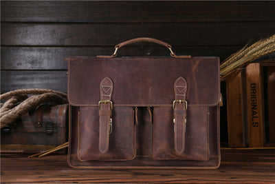 Bolso Messenger de Cuero Crazy Horse - Estilo Vintage Duradero - Image 14