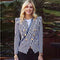 Blazer Entallado de Doble Botonadura con Rayas Vintage