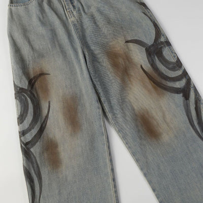 Jeans de Diseño Industrial Americano con Lavado Pesado - Image 3