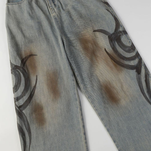 Jeans de Diseño Industrial Americano con Lavado Pesado - Image 3